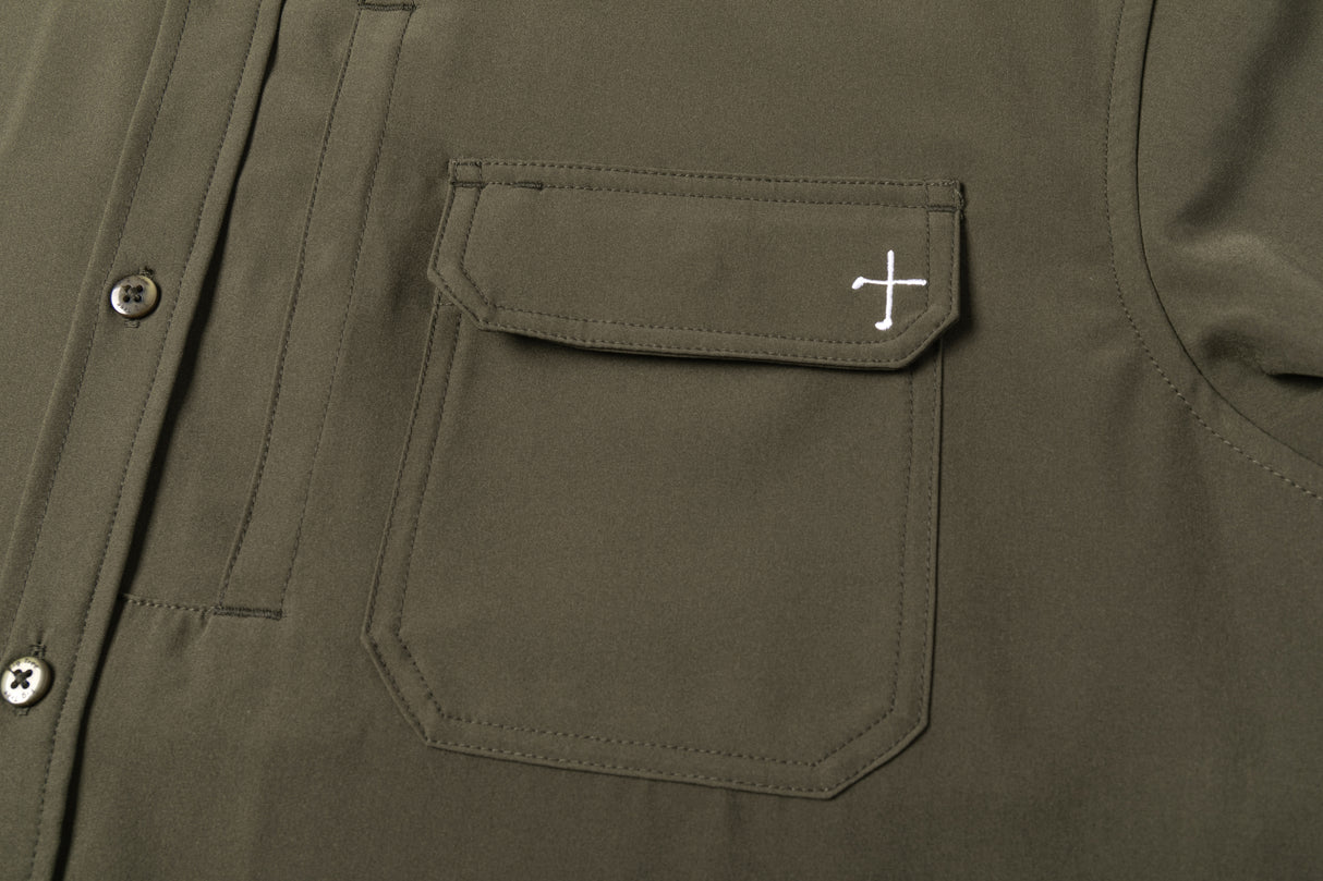 Performance Button Up - OD Green