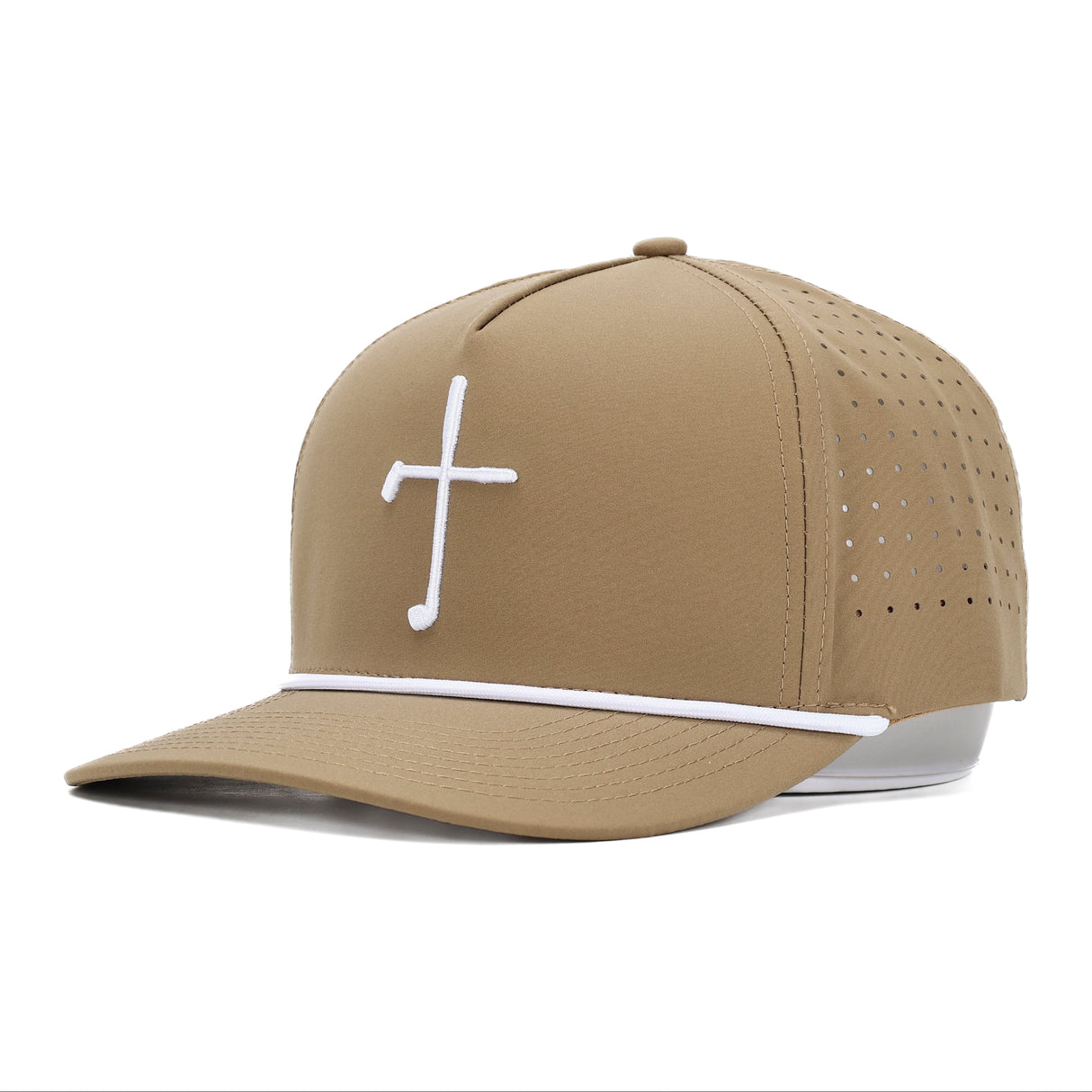 Club Cross Snapback Perforated Hat - Desert Tan