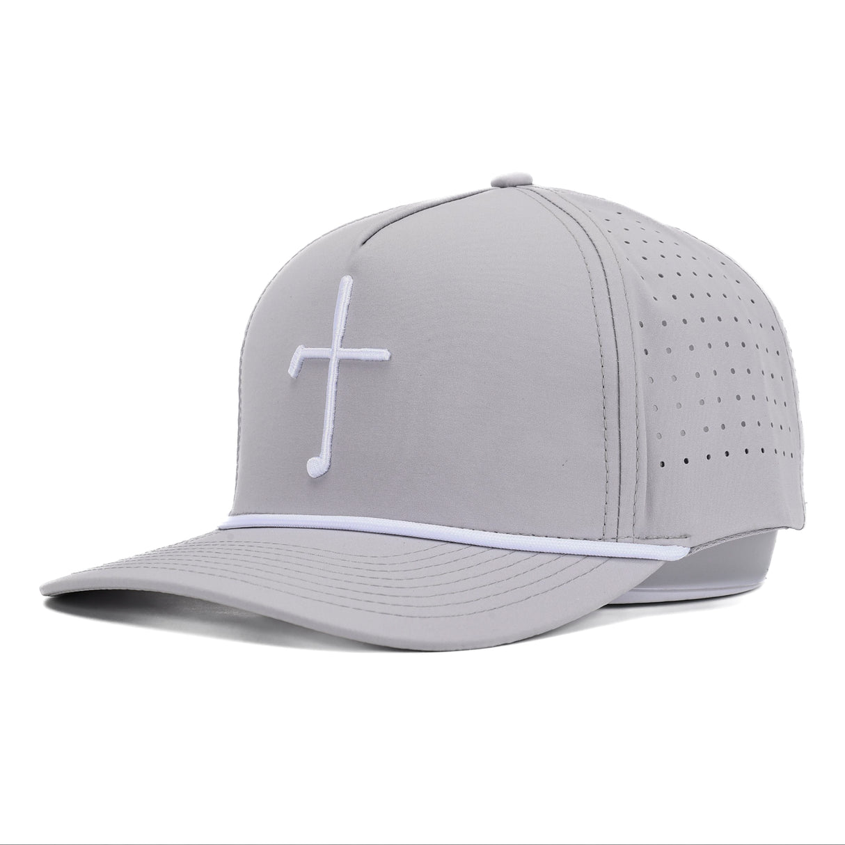 Club Cross Snapback Perforated Hat - Gray