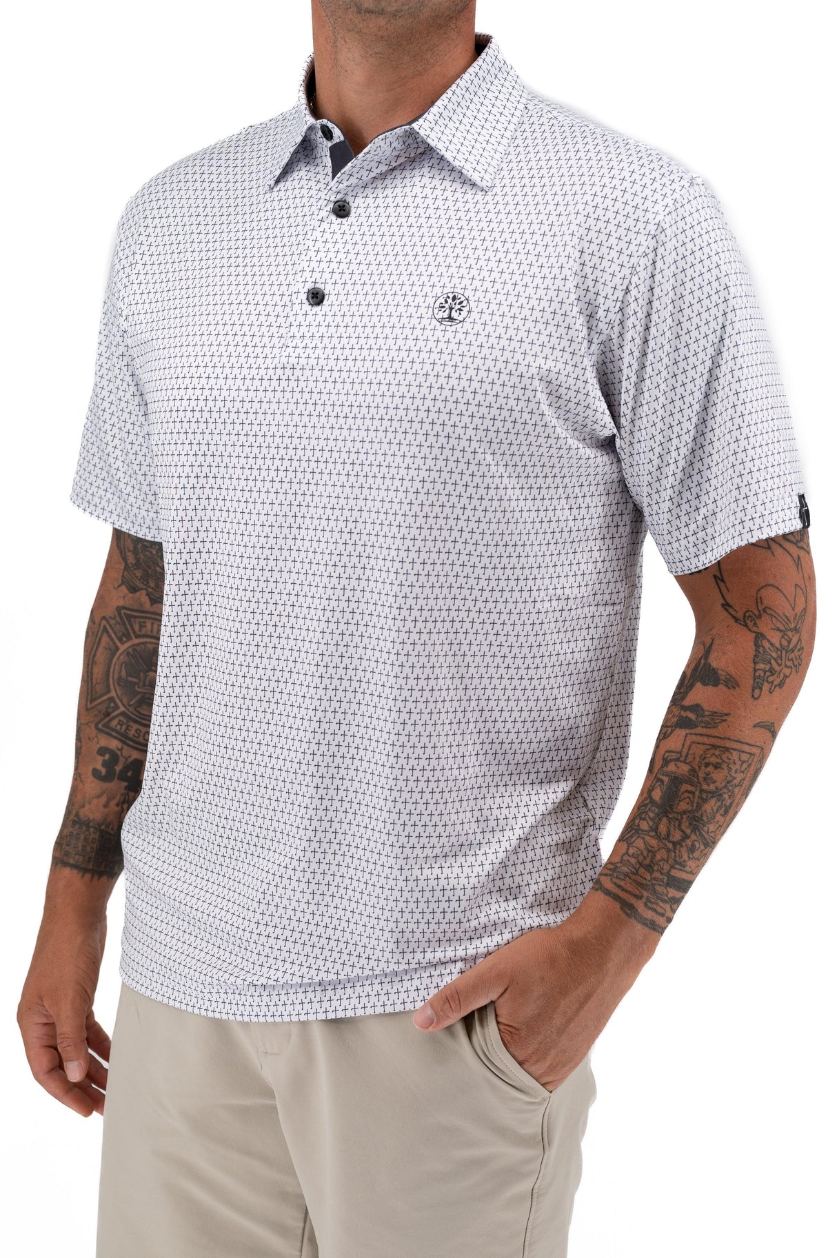 The Cross Christian Golf Polo - Black