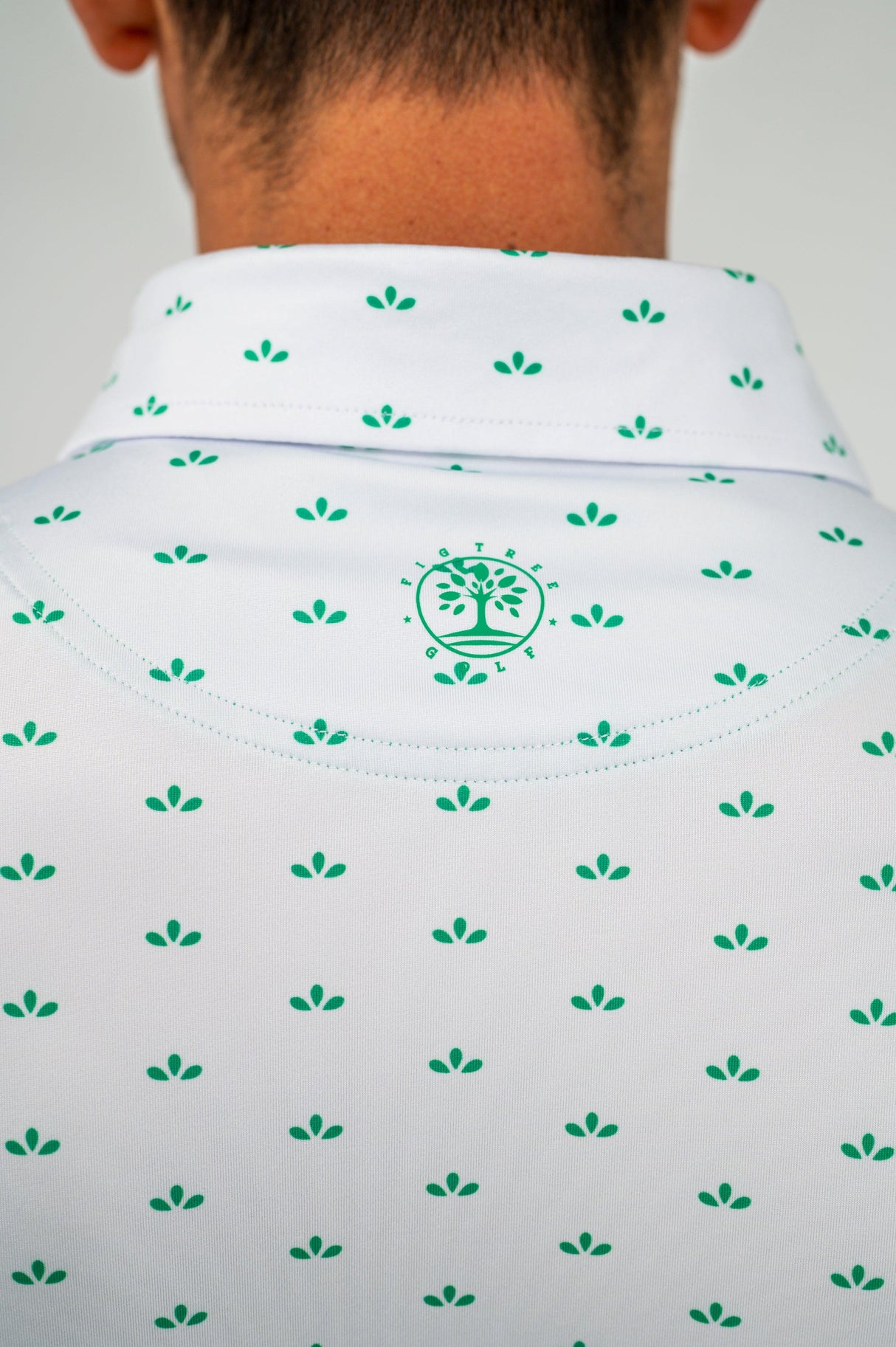 Leaf White Christian Golf Polo