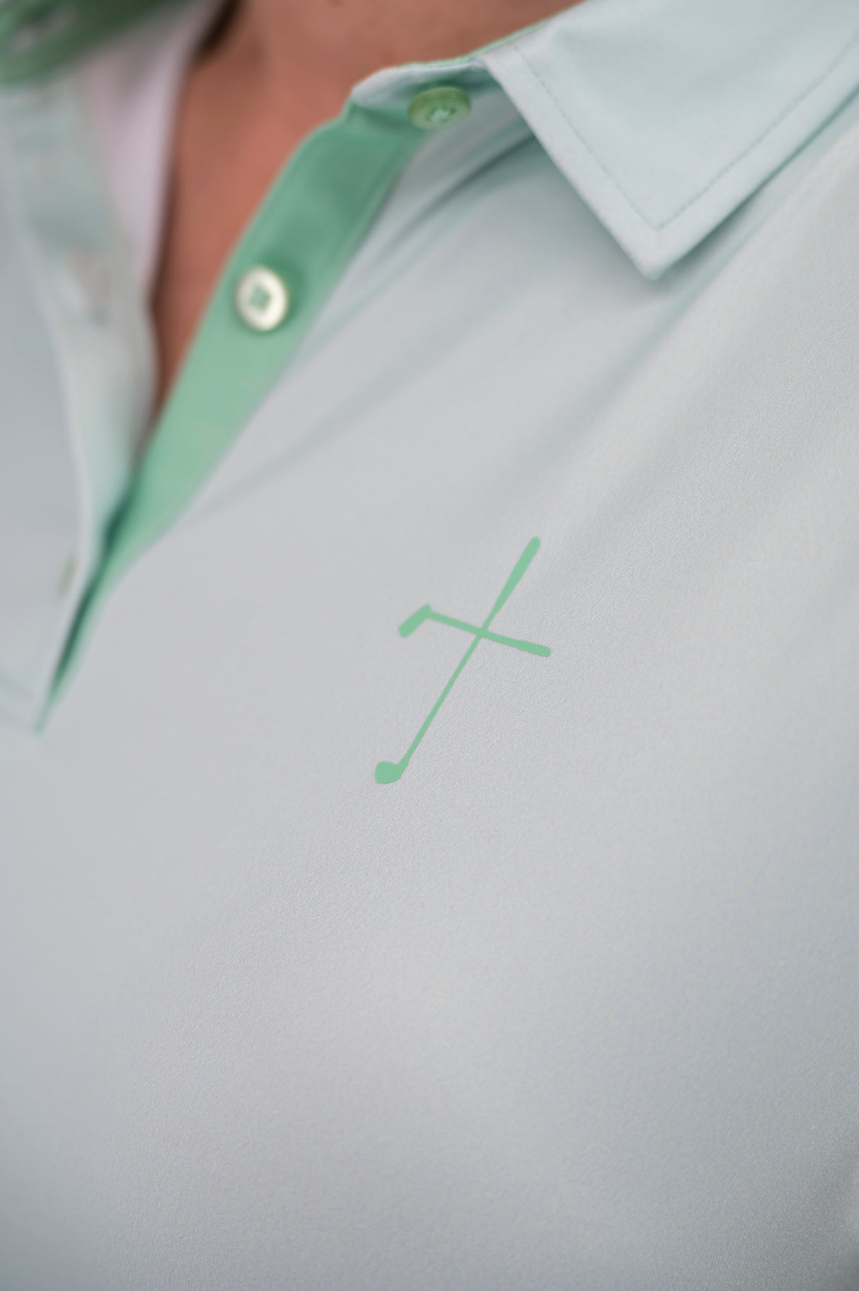 Women’s Solid Cross Polo - Mint