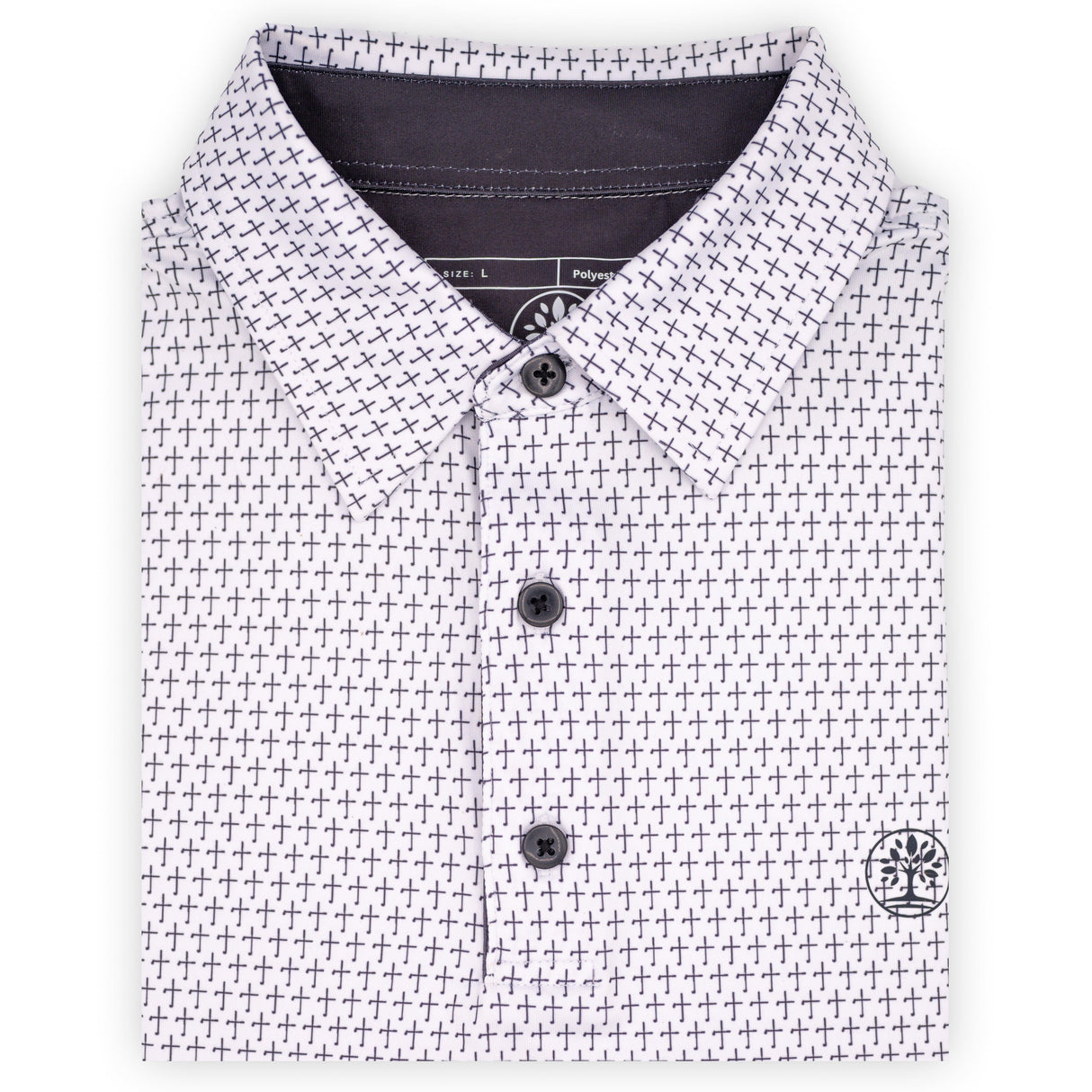 The Cross Christian Golf Polo - Black