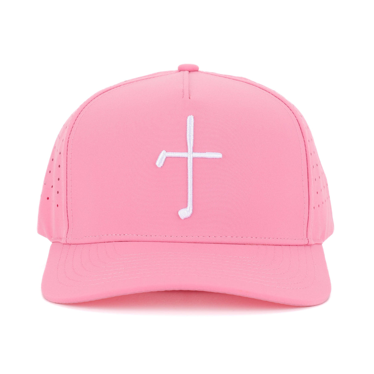 Club Cross Snapback Perforated Hat - Pink