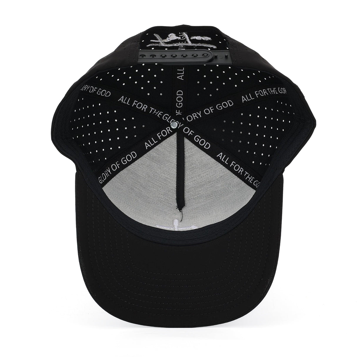 Breathable Black Snapback Golf Hat with 1 Corinthians 10:31