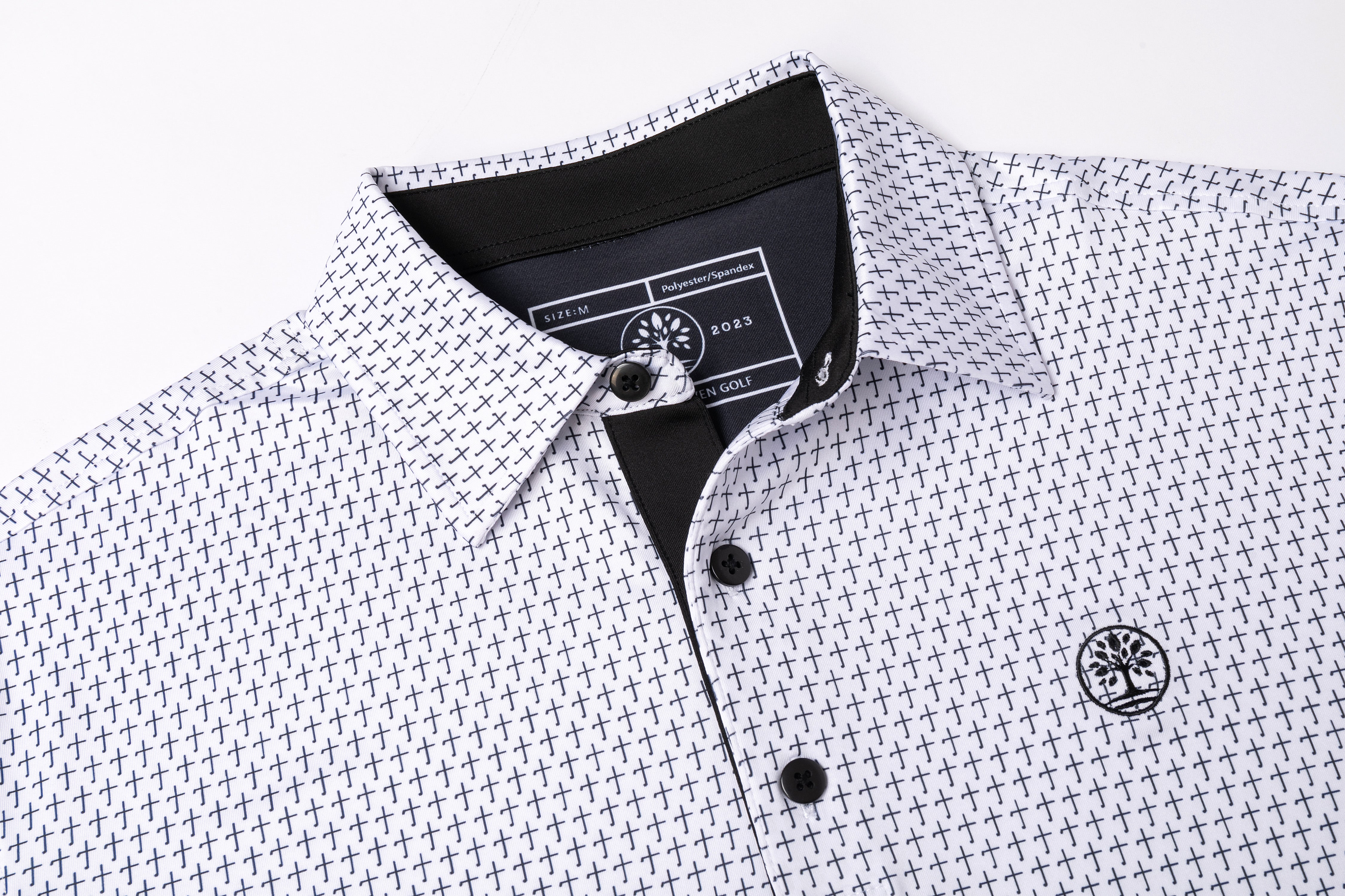 The Cross Christian Golf Polo - Black
