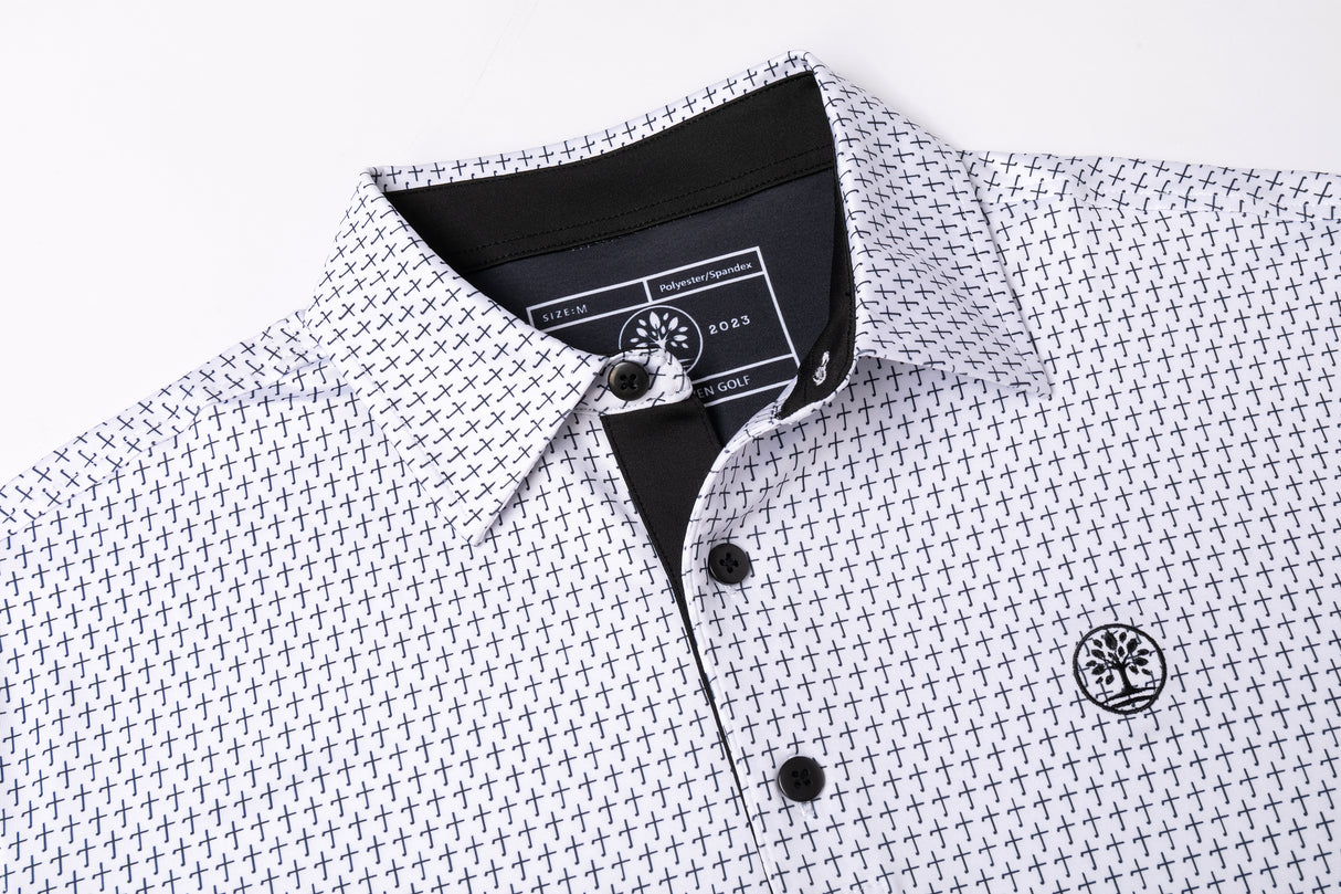 The Cross Christian Golf Polo - Black