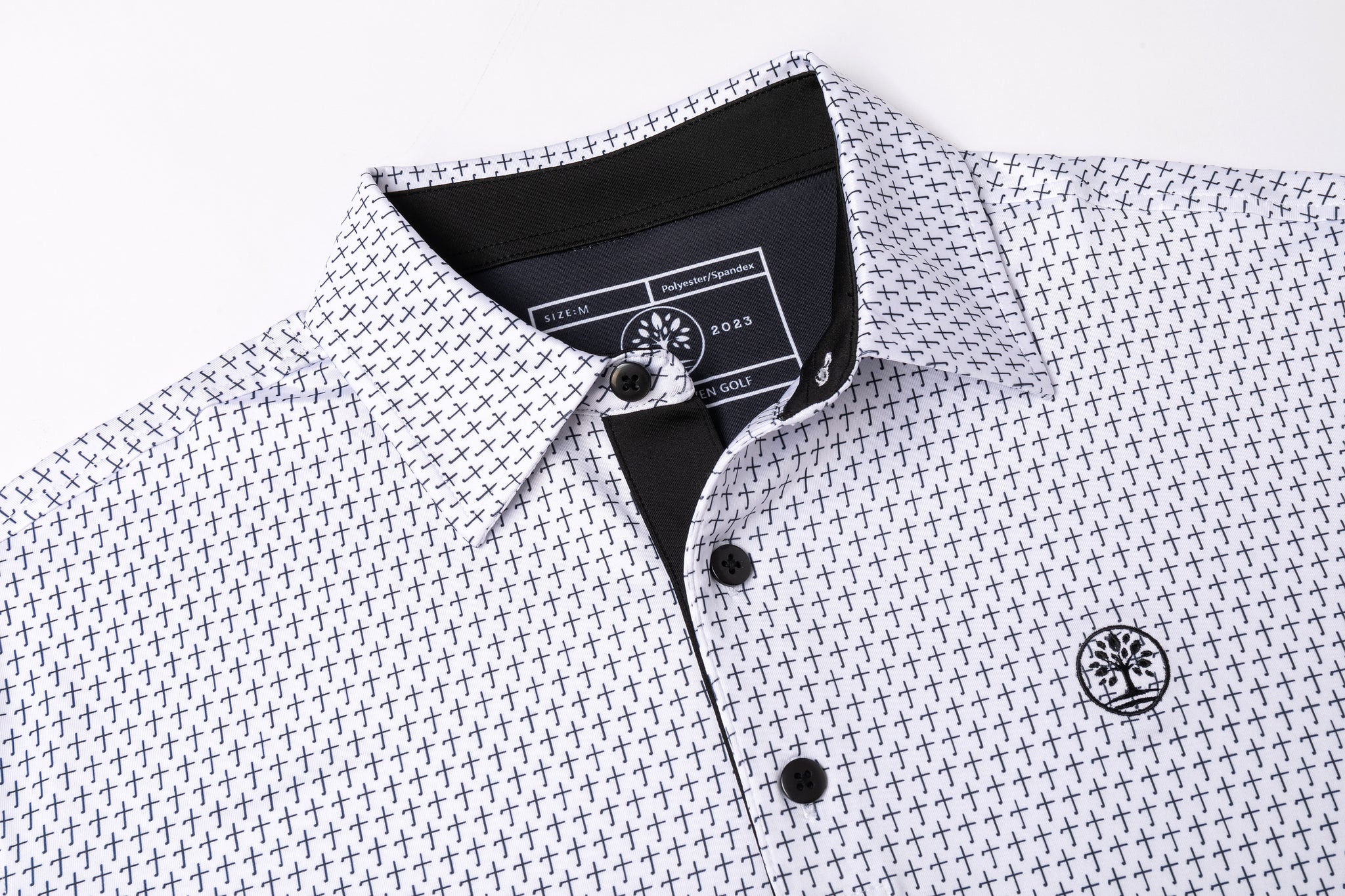 The Cross Christian Golf Polo - Black