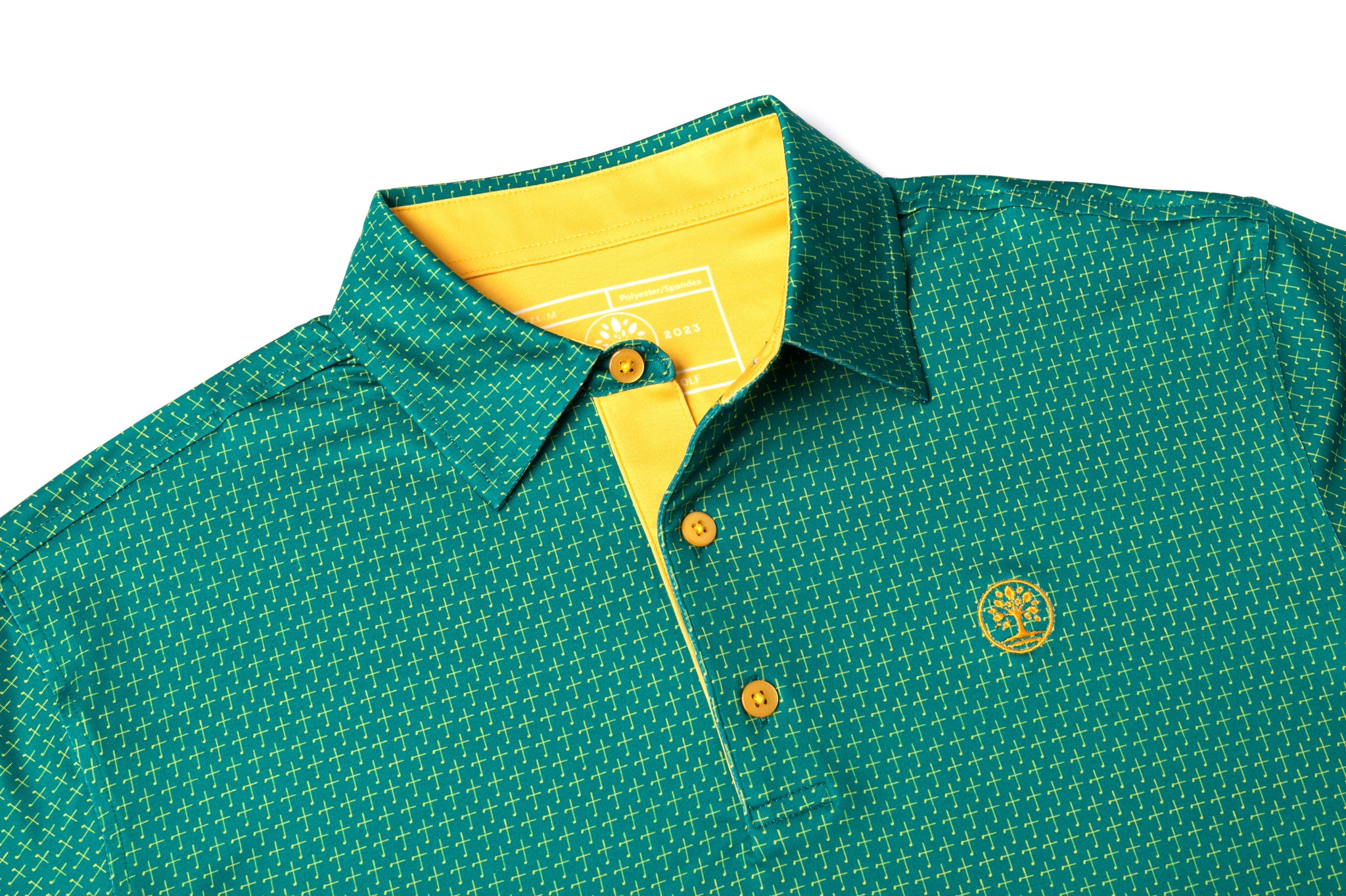 The Cross Champion Green Christian Golf Polo