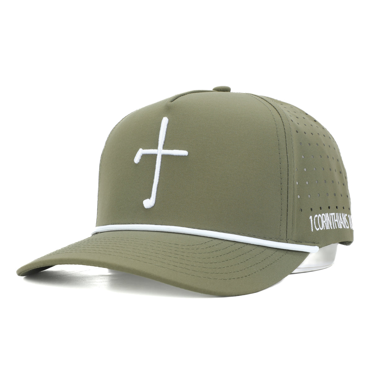 Club Cross Snapback Perforated Hat - OD Green