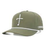 Club Cross Snapback Perforated Hat - OD Green