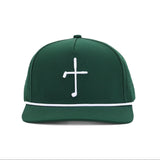 Club Cross Snapback Perforated Hat - Forest Green