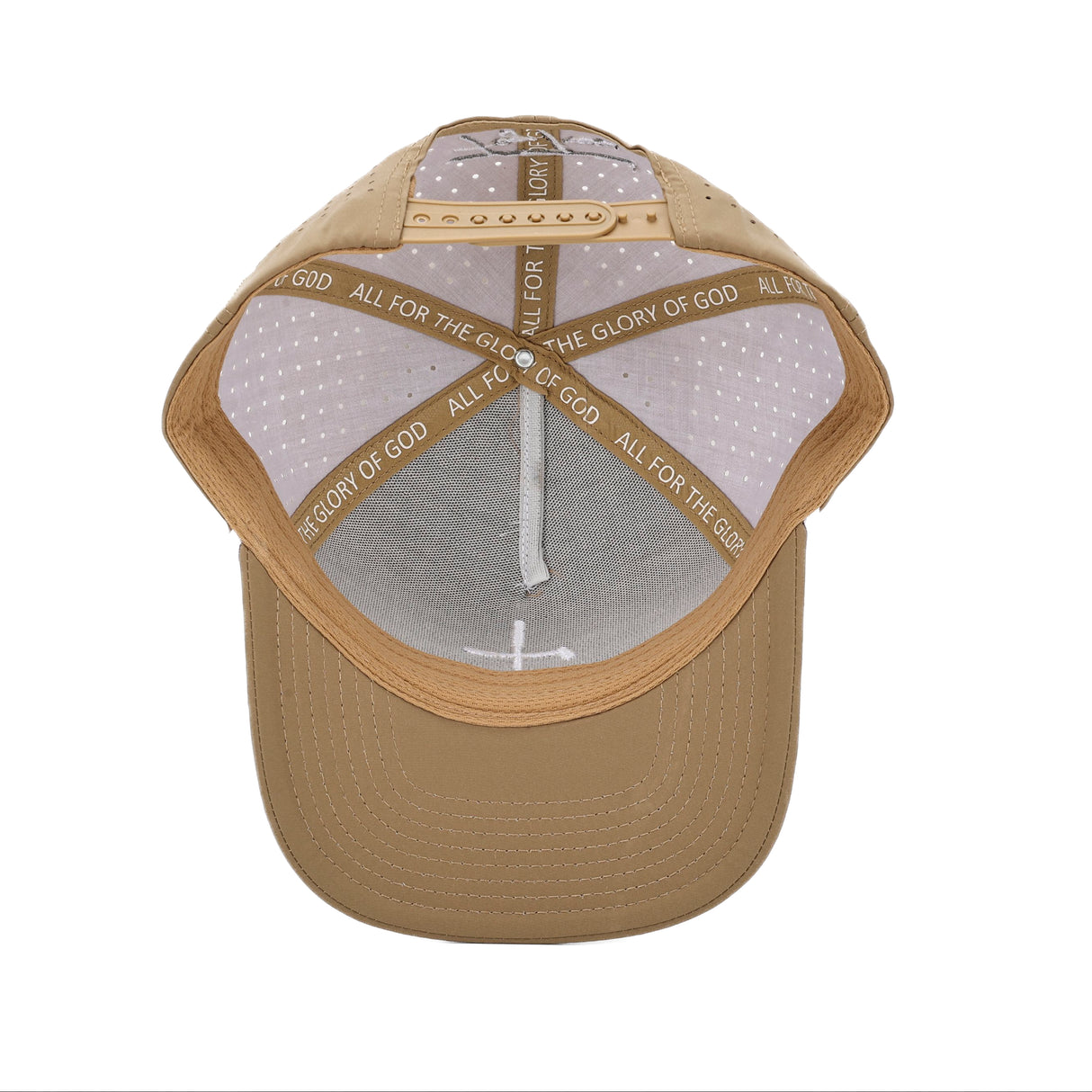 Club Cross Snapback Perforated Hat - Desert Tan