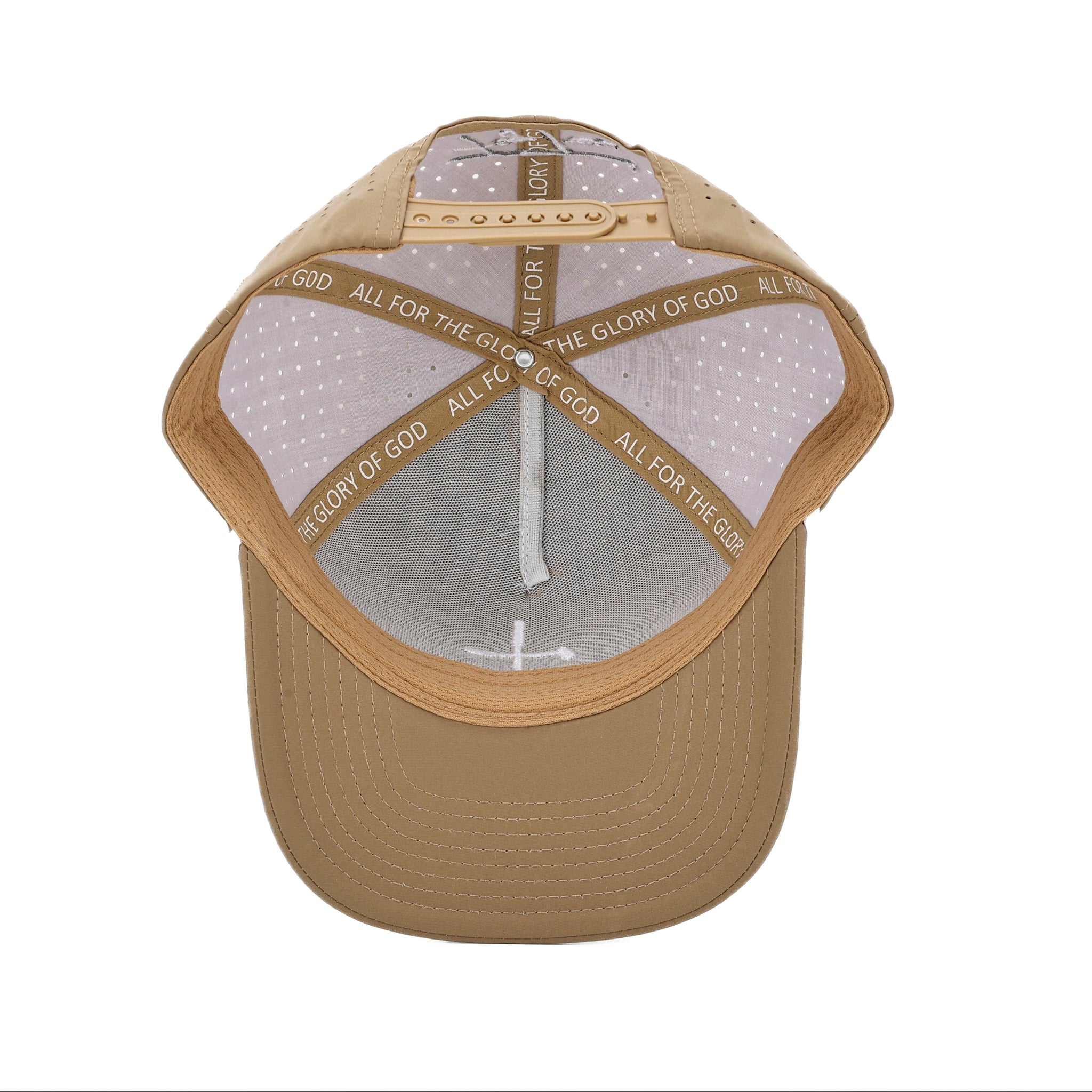 Club Cross Snapback Perforated Hat - Desert Tan