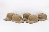 Club Cross Snapback Perforated Hat - Desert Tan