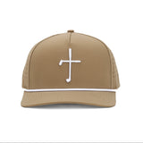 Club Cross Snapback Perforated Hat - Desert Tan