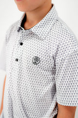 Youth -The Cross Christian Golf Polo - Black