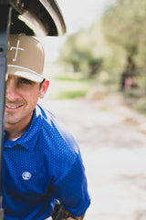 Club Cross Snapback Perforated Hat - Desert Tan
