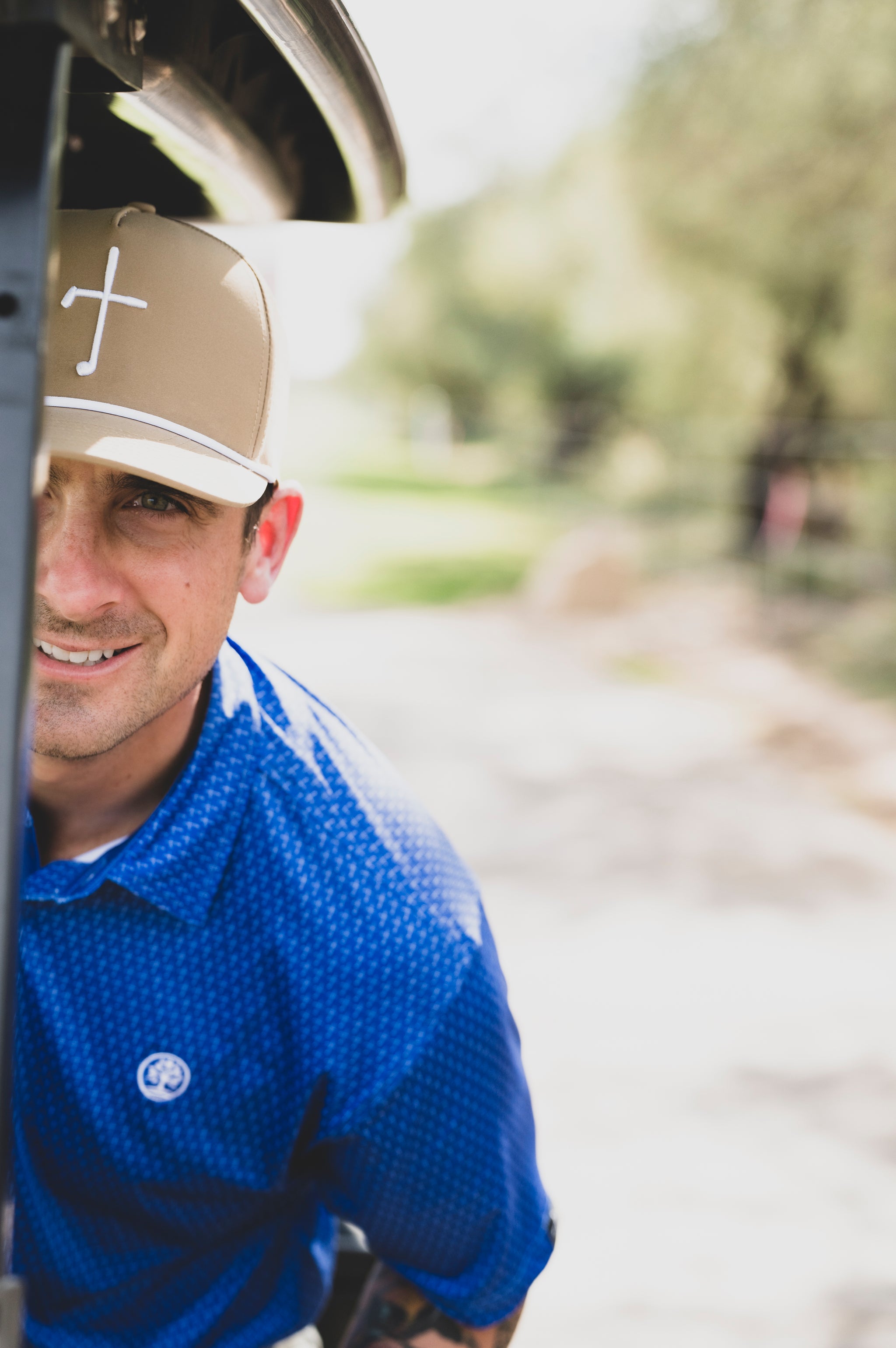 Club Cross Snapback Perforated Hat - Desert Tan