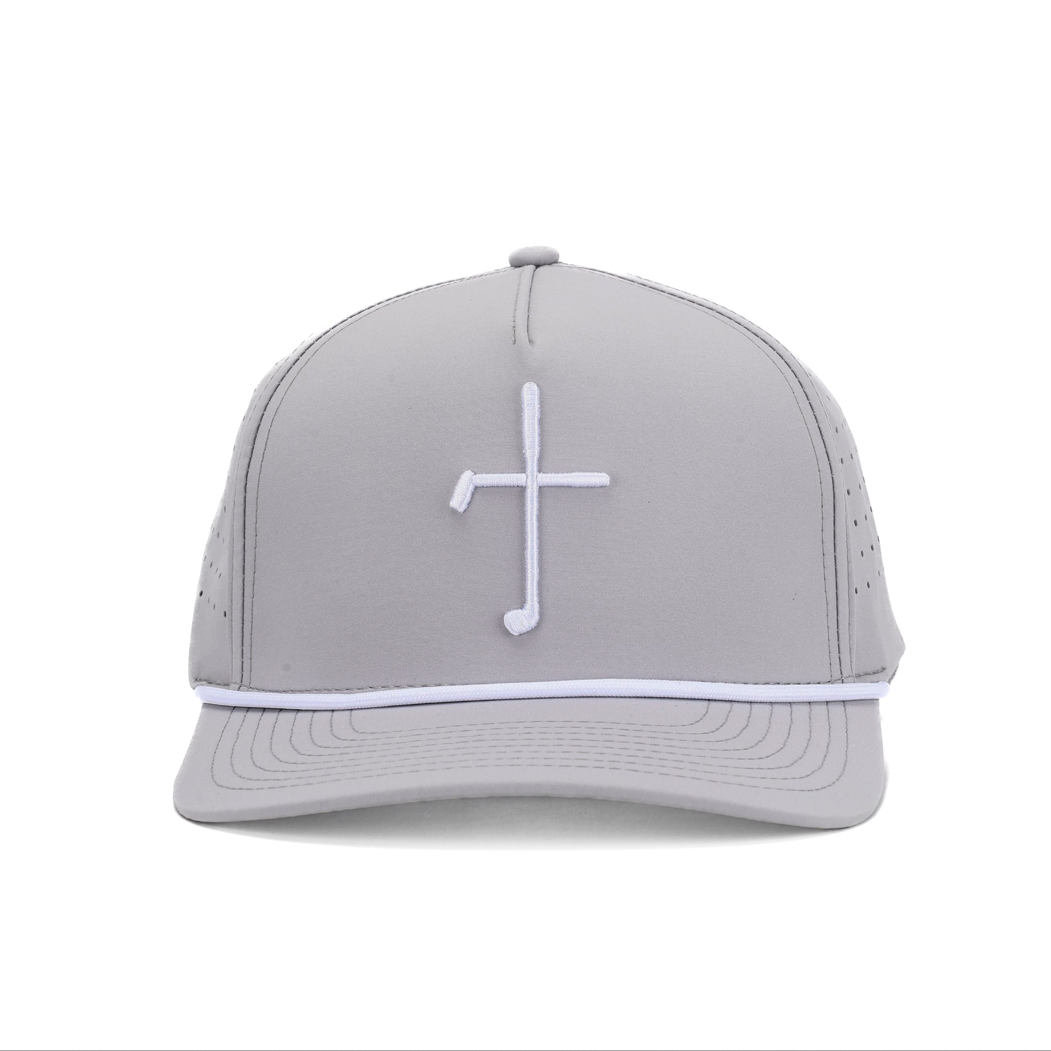 Club Cross Snapback Perforated Hat - Gray