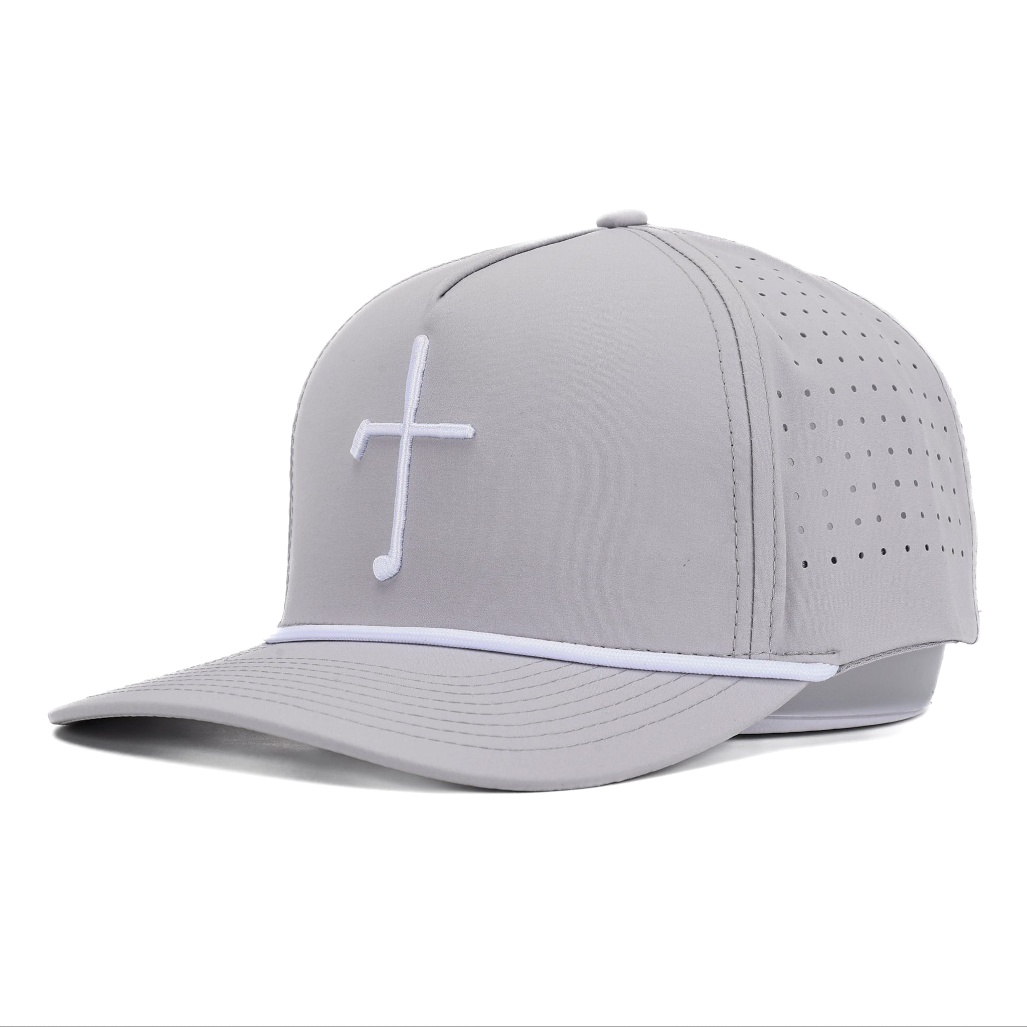 Club Cross Snapback Perforated Hat - Gray