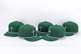 Club Cross Snapback Perforated Hat - Forest Green