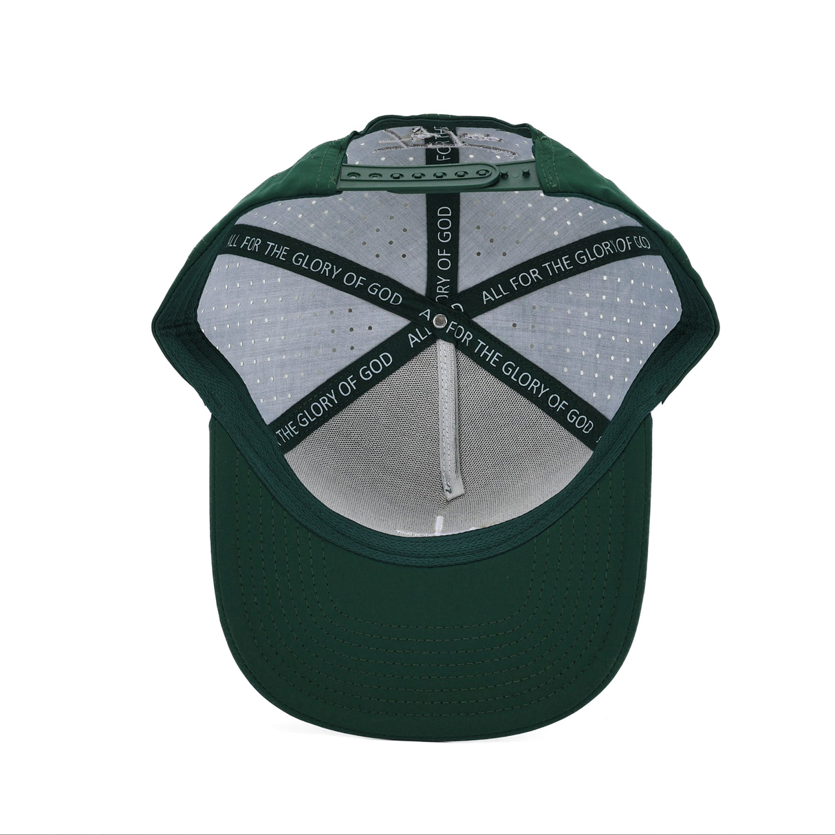 Club Cross Snapback Perforated Hat - Forest Green