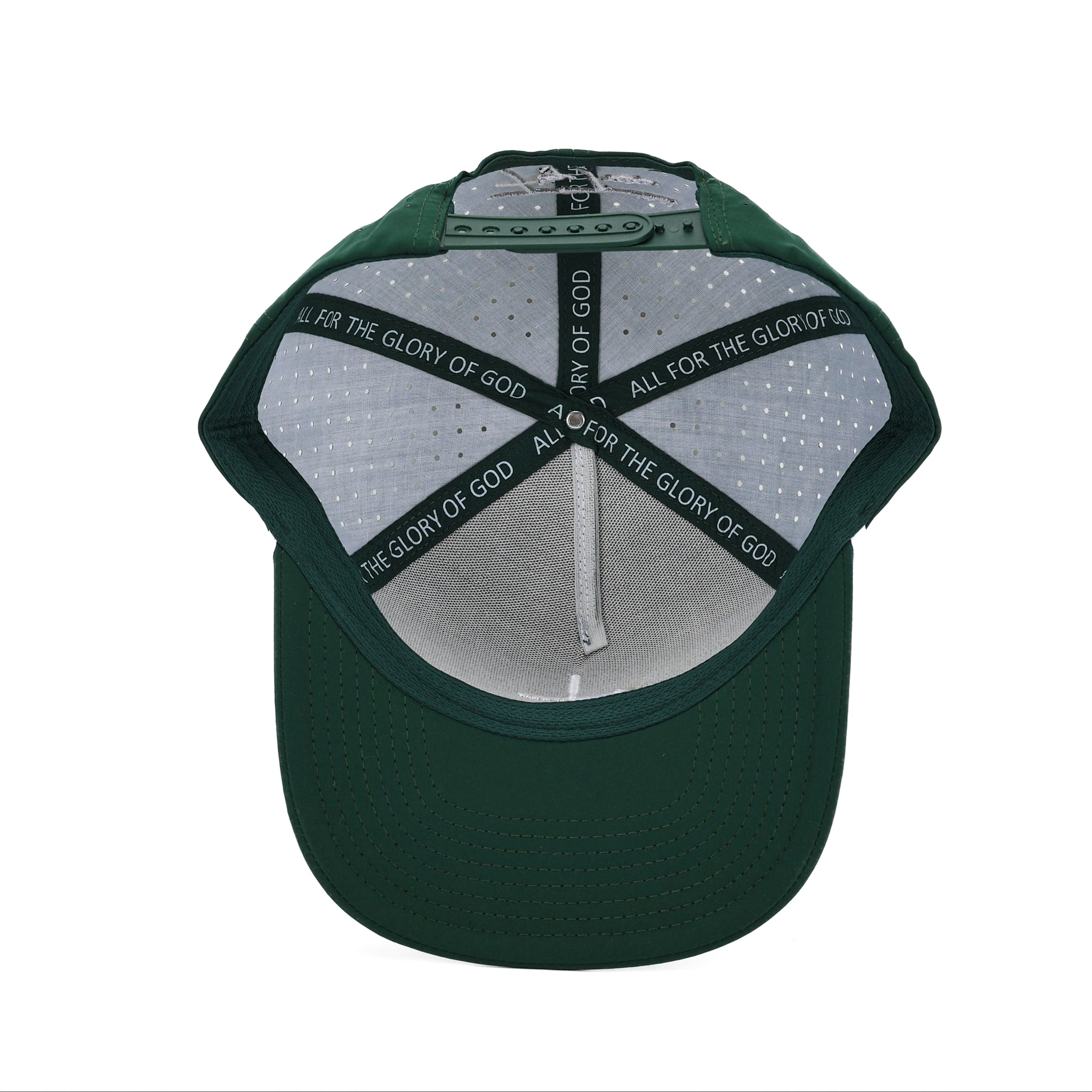 Club Cross Snapback Perforated Hat - Forest Green