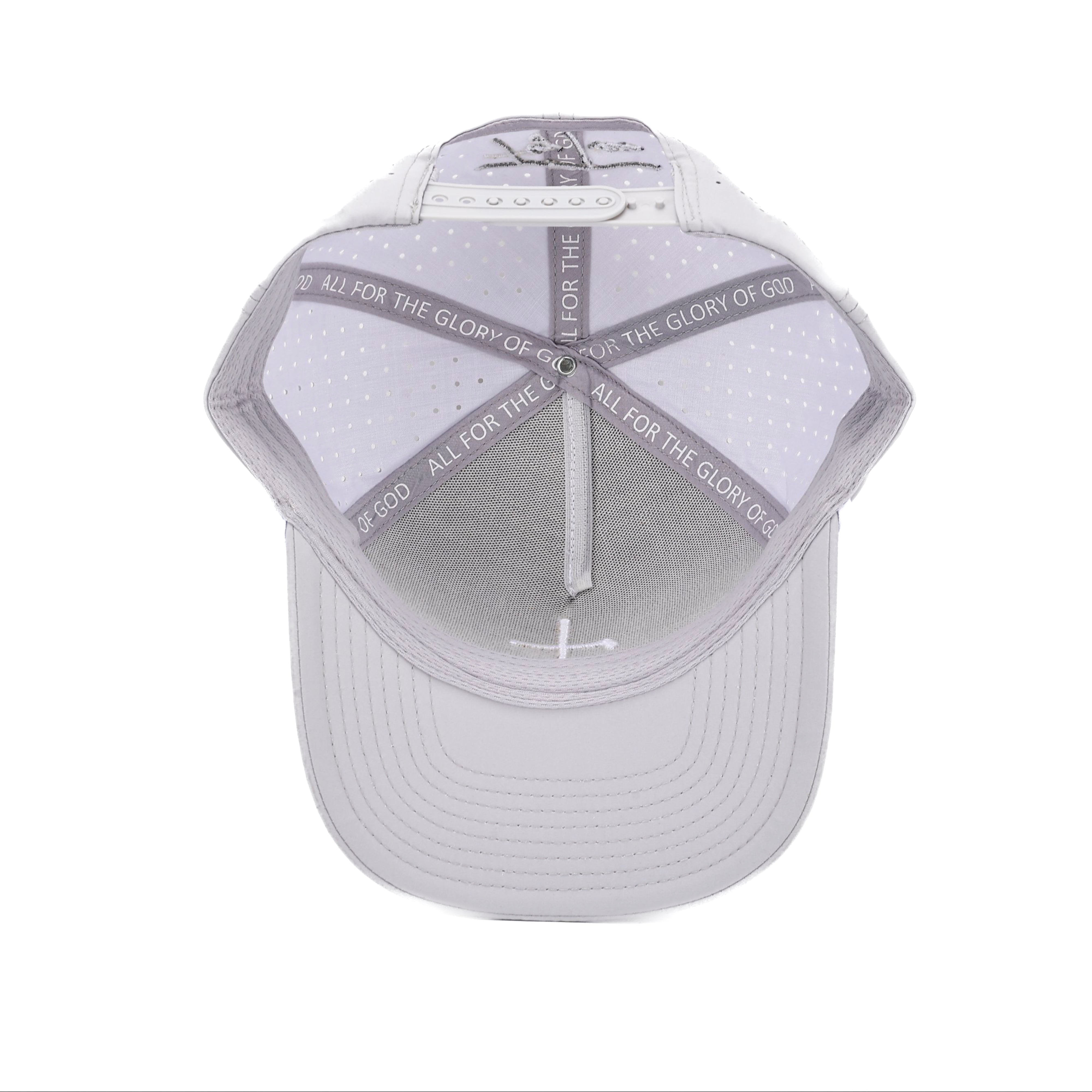 Club Cross Snapback Perforated Hat - Gray