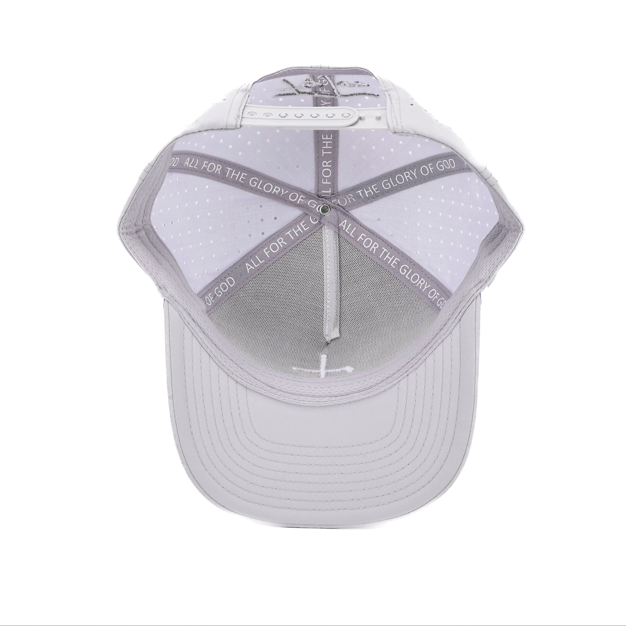 Club Cross Snapback Perforated Hat - Gray