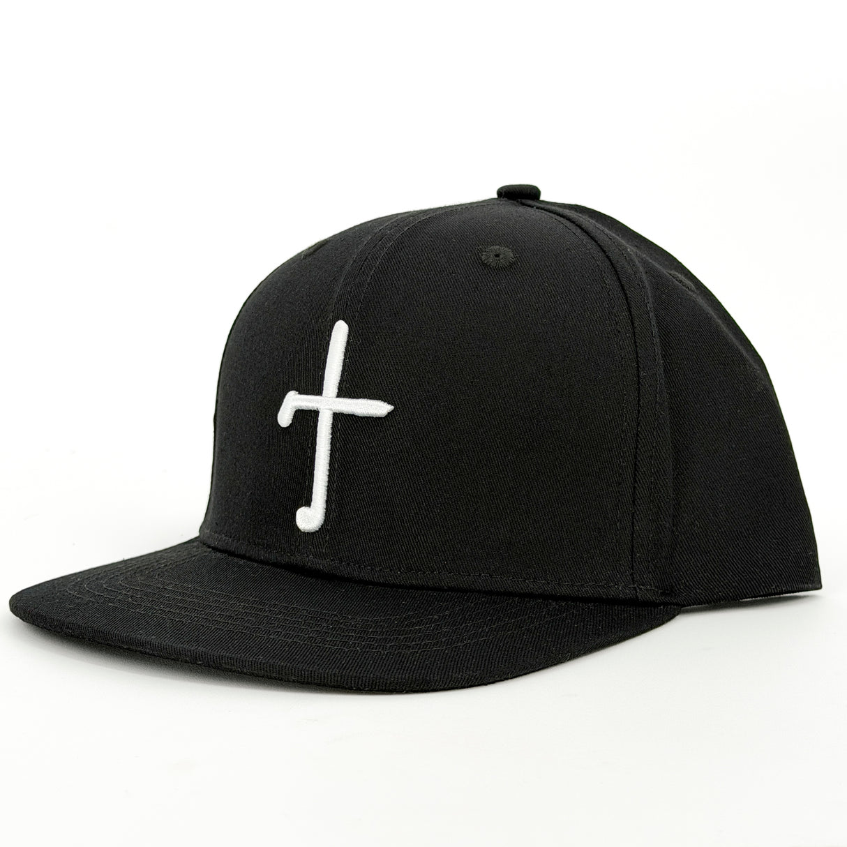 The Cross - Flat Bill Snapback Black