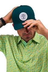 Patch Snapback Perforated Hat - Forest Green