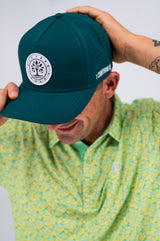 Patch Snapback Perforated Hat - Forest Green