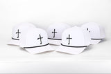 Club Cross Snapback Perforated Hat - White