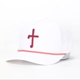 Fig Tree “Freedom” Rope Hat – White with Red & Blue Cross
