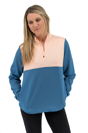 Pink & Blue Christian Golf Pullover – Faith-Based Performance Quarter Zip