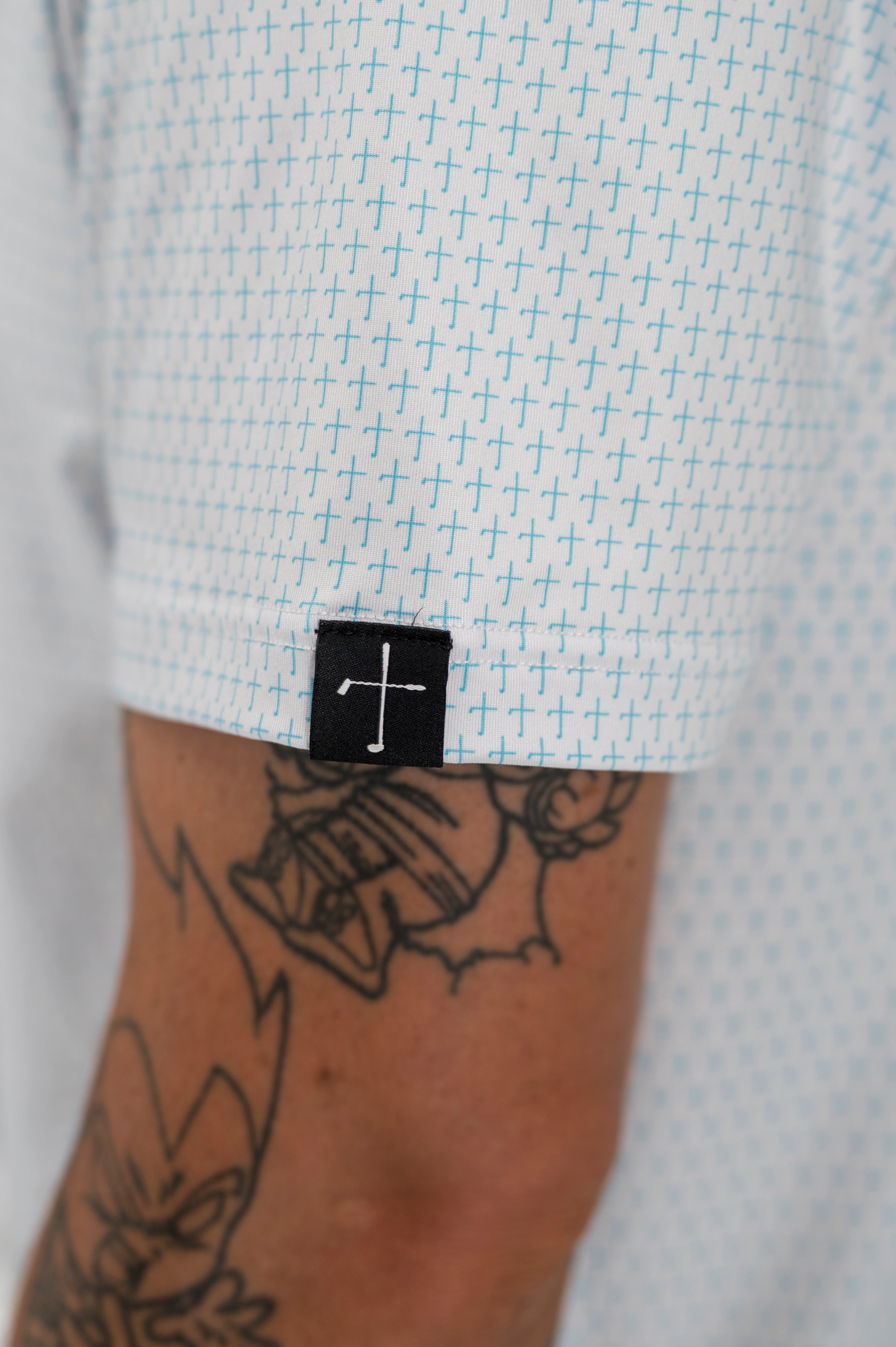The Cross Teal Christian Golf Polo – Fig Tree Golf