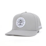 Patch Snapback Perforated Hat - Gray