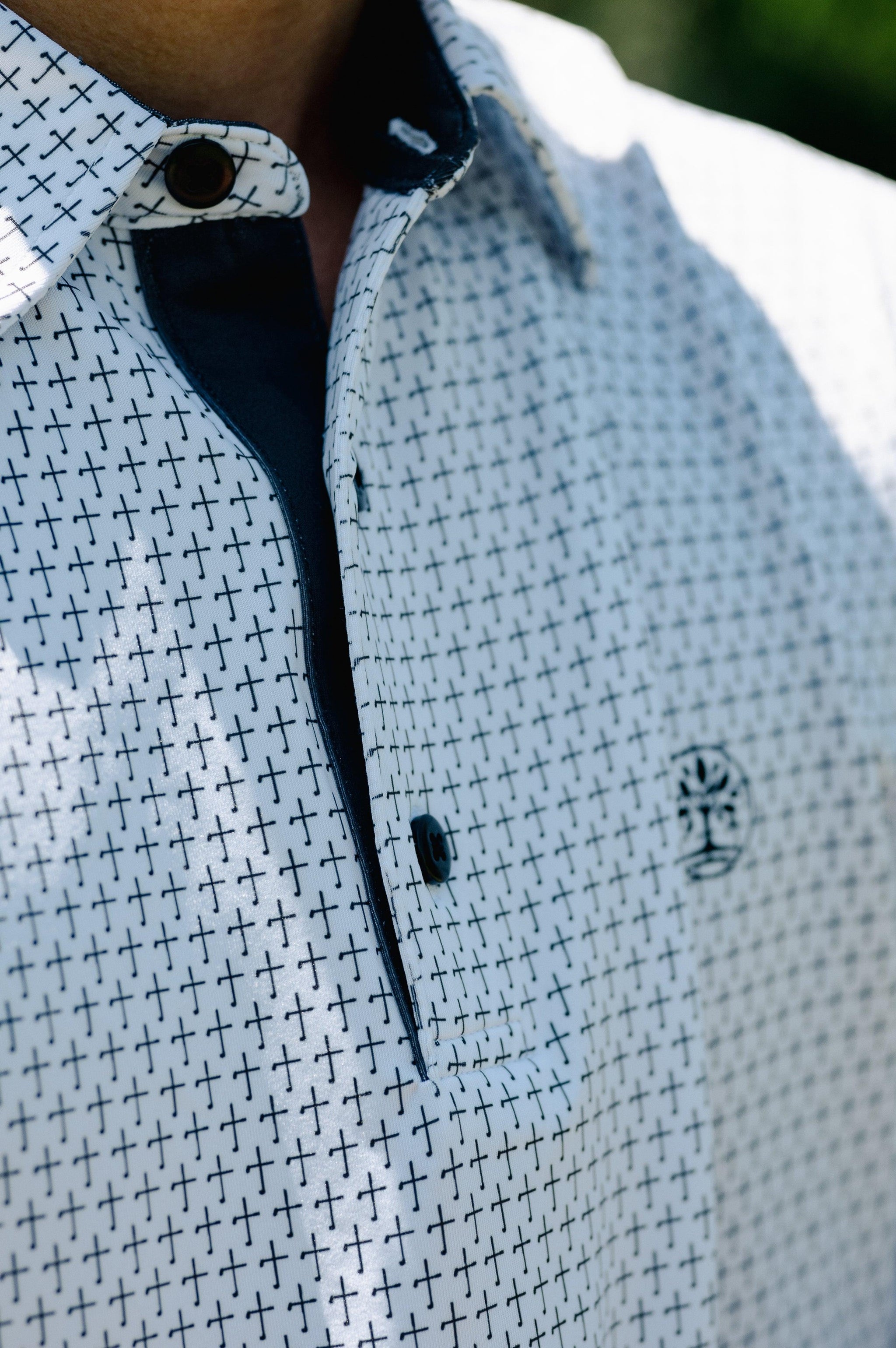 The Cross Christian Golf Polo - Black