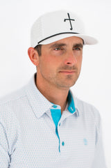 Club Cross Snapback Perforated Hat - White
