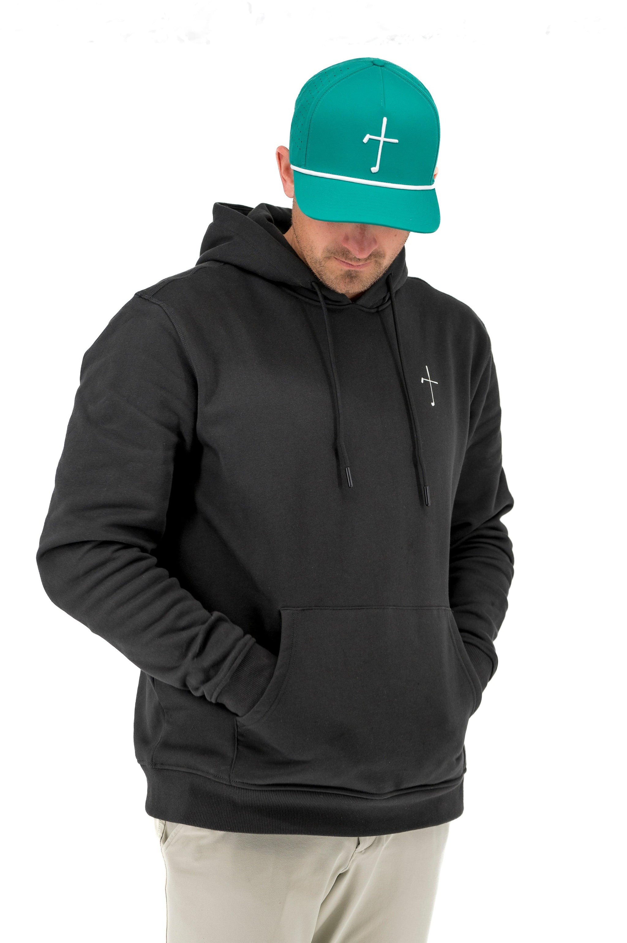 Cross Black Christian Golf Hoodie