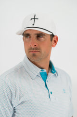 Club Cross Snapback Perforated Hat - White