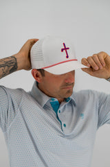 Fig Tree “Freedom” Rope Hat – White with Red & Blue Cross