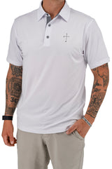 Solid Cross Polo - White