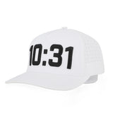 10:31 Snapback Perforated Hat - White