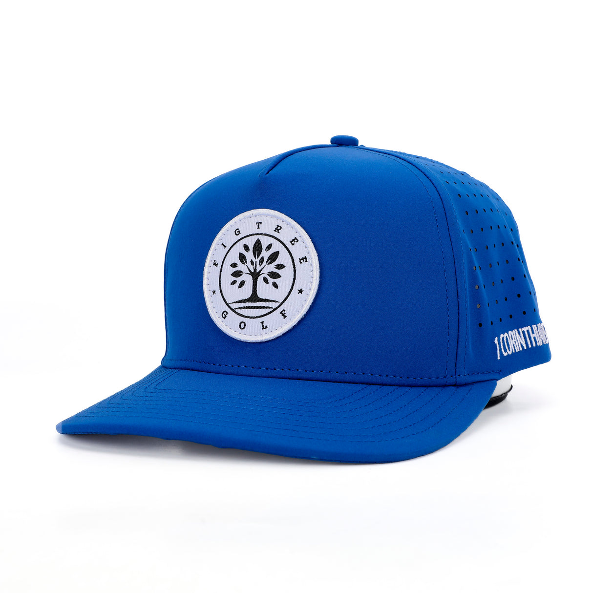 Patch Snapback Perforated Hat - Blue