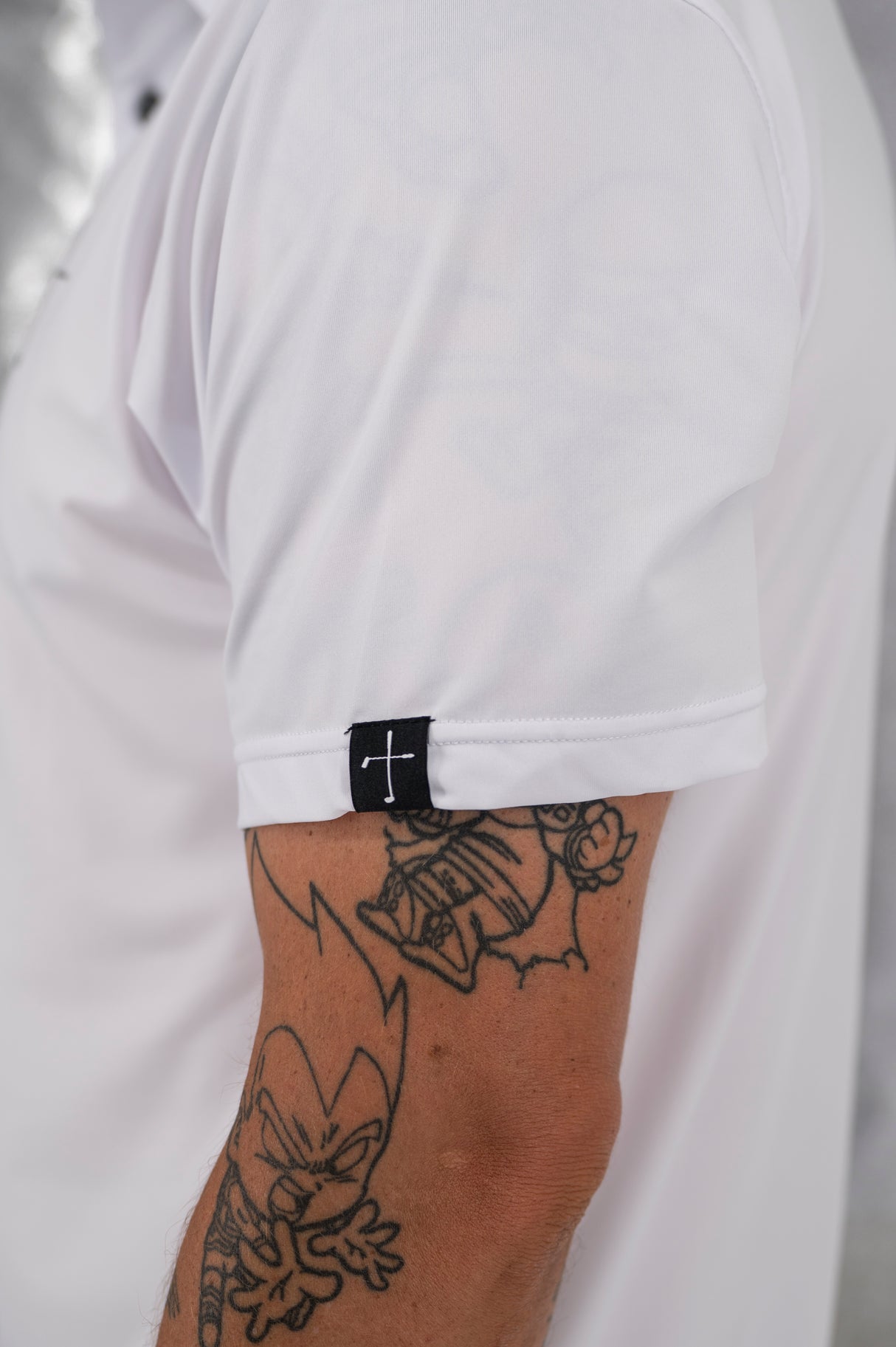 Solid Cross Polo - White