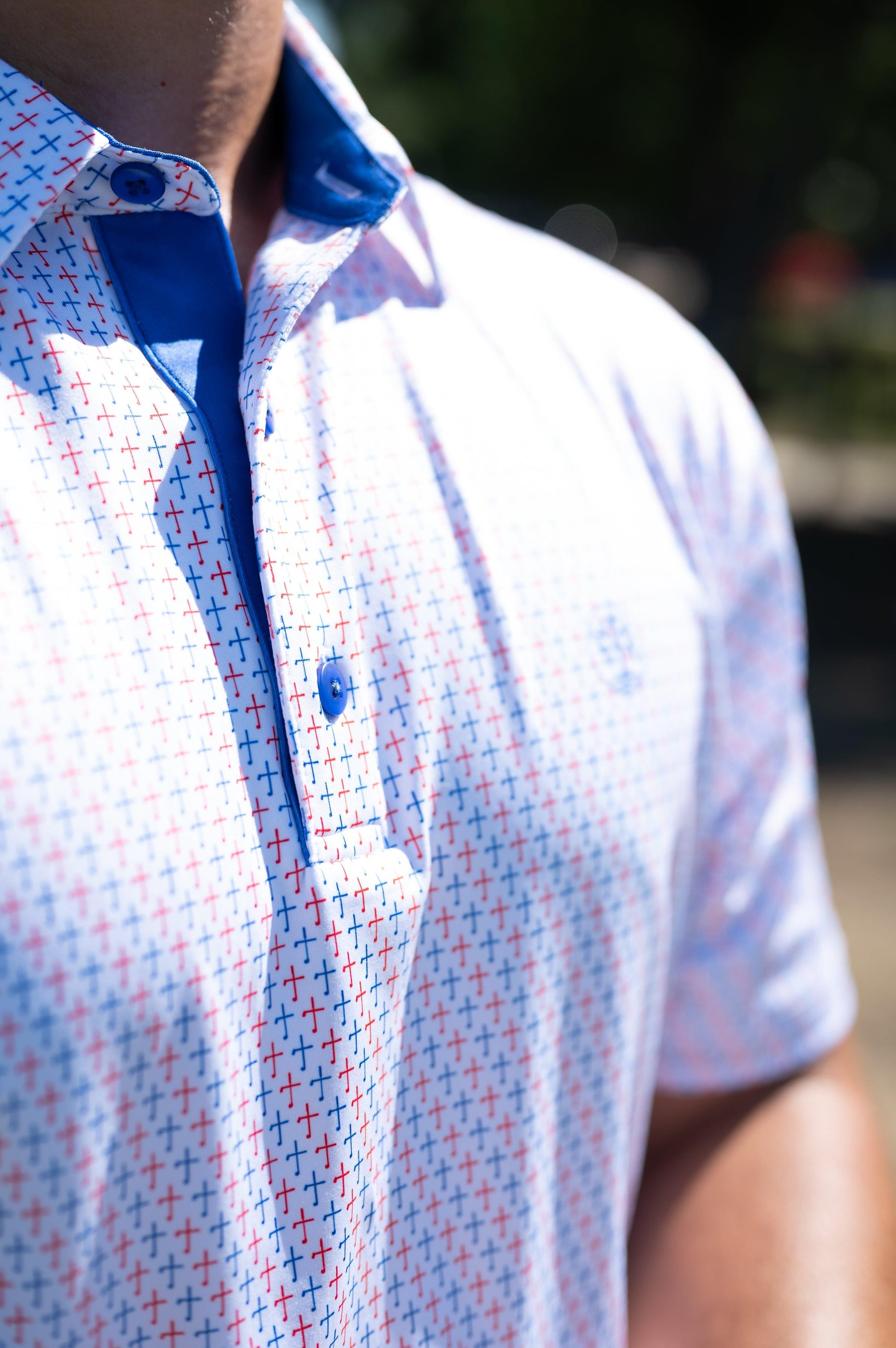 THE CROSS - RED, WHITE AND BLUE