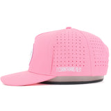 Patch Snapback Perforated Hat - Pink