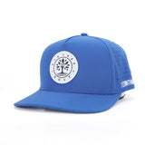 Patch Snapback Perforated Hat - Blue